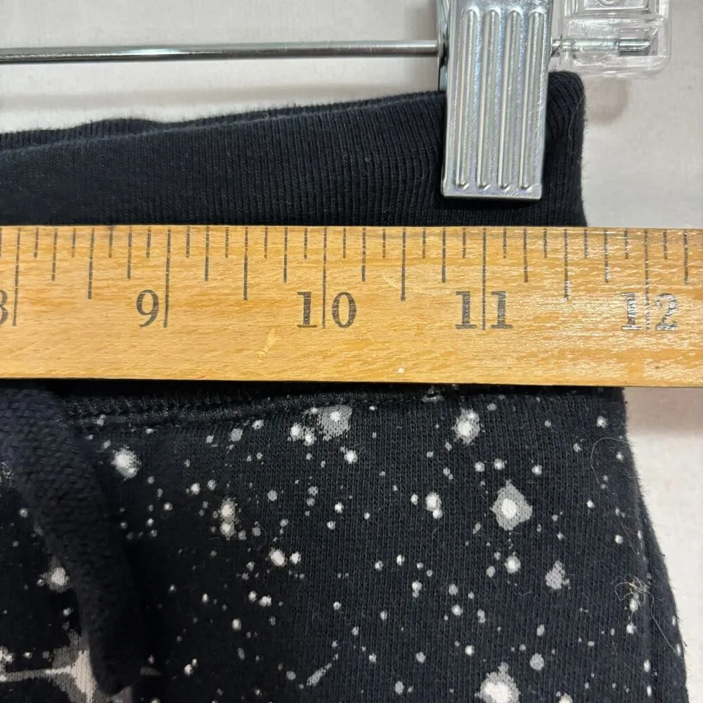 Lands'‎ End Kids Iron Knee Pattern Fleece Jogger Sweatpants Sz S Black Galaxy